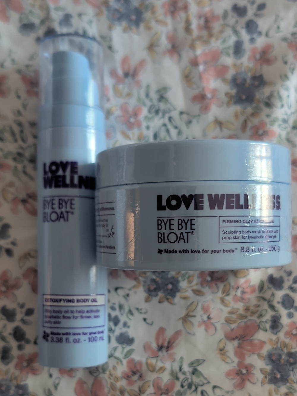 NEw Unopened - Bye Bye Bloat Firming Clay + Detoxifying Body Oil - White